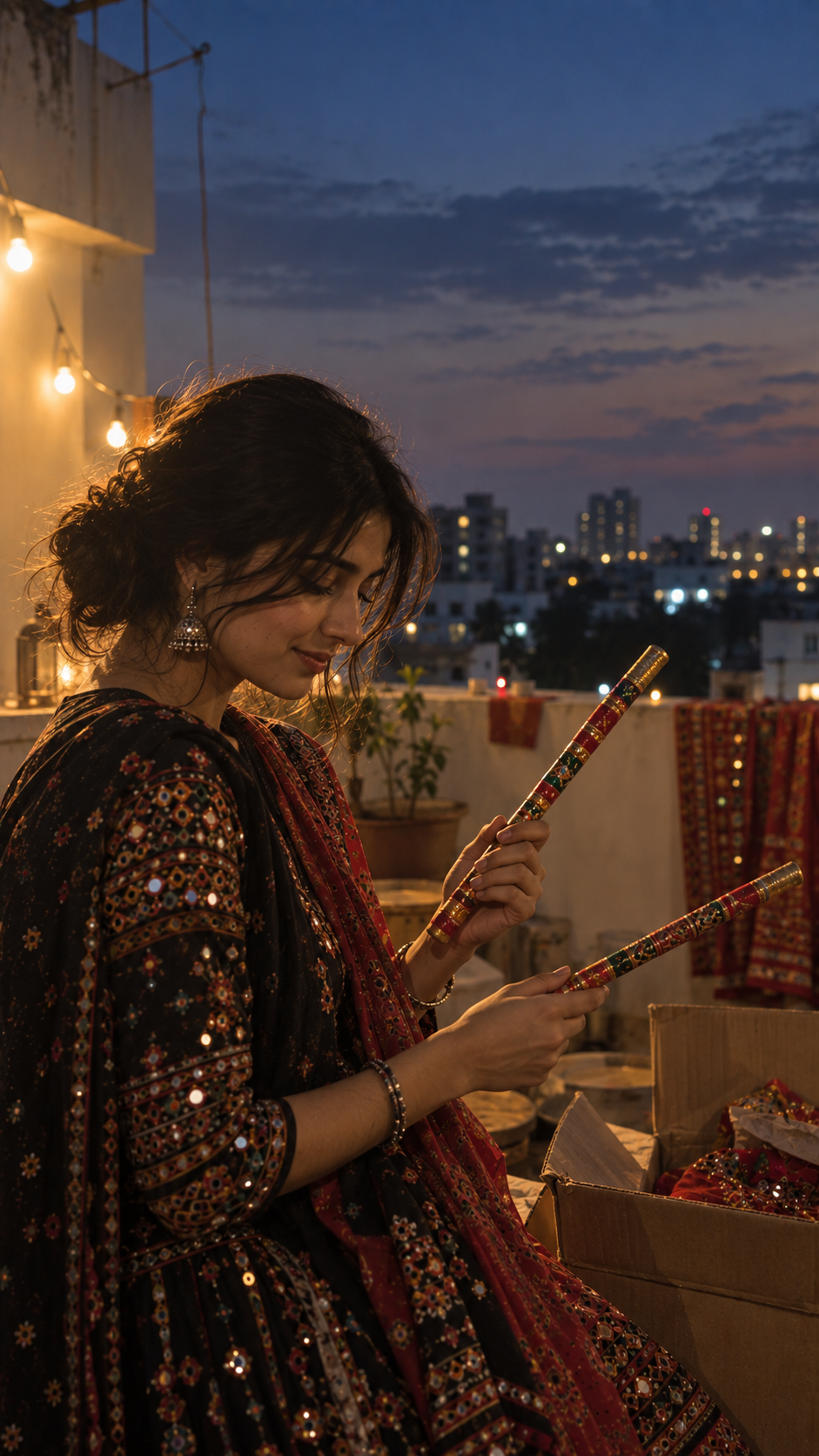 Dandiya Sticks Photo Prompt For Navratri Festival — ChatGPT result 1