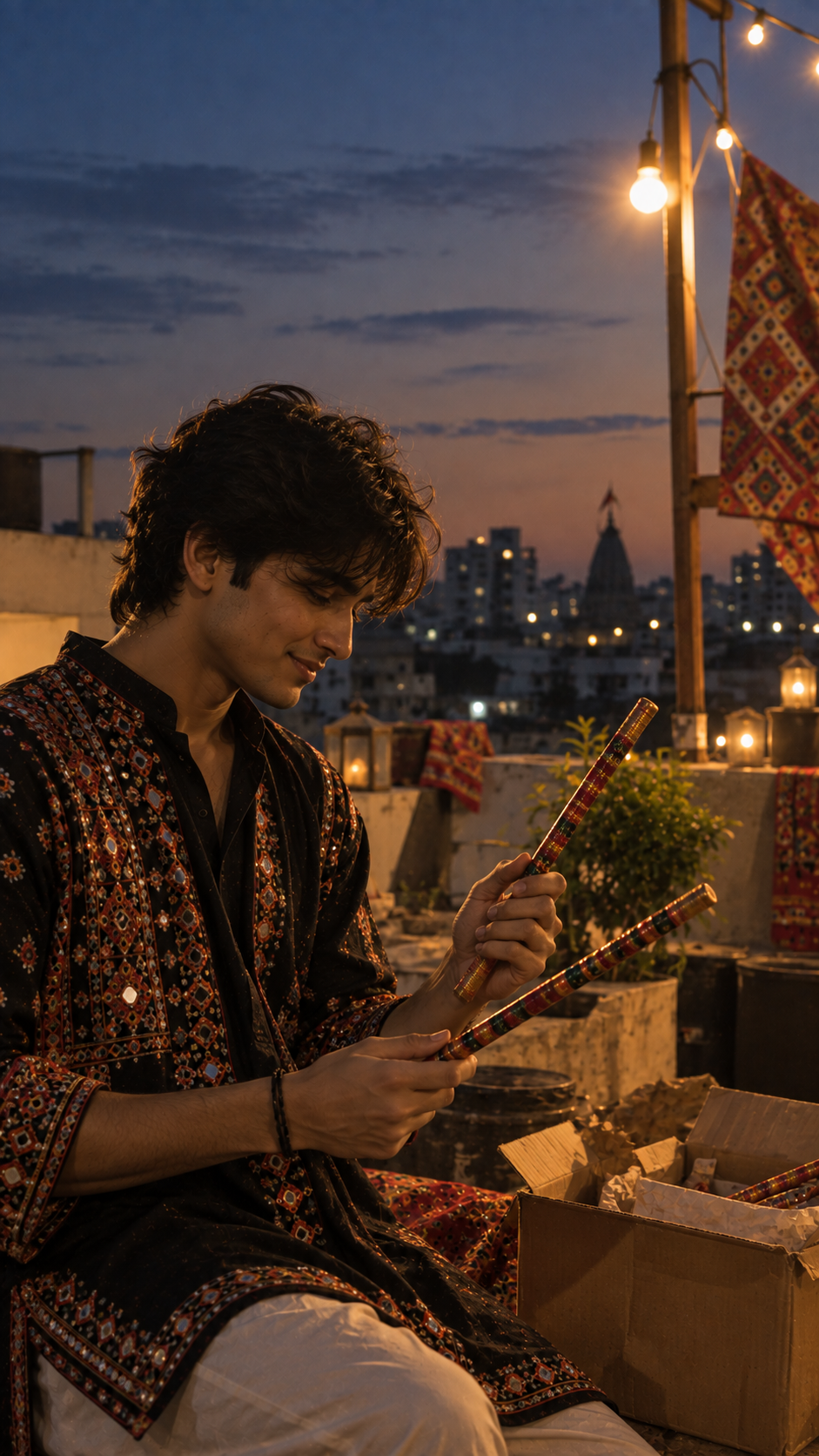 Dandiya Sticks Photo Prompt For Navratri Festival — ChatGPT result 2