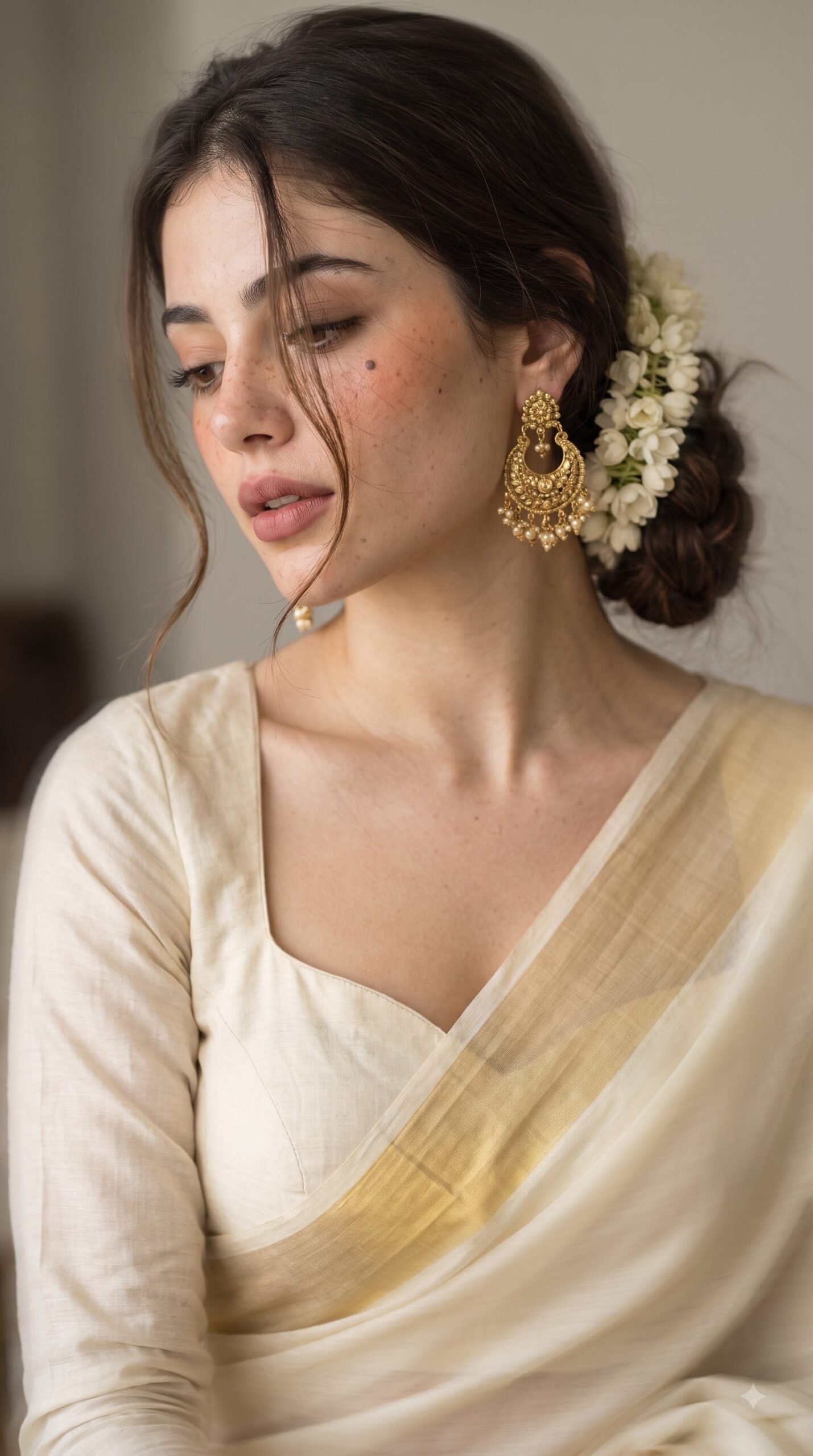 create South Indian saree Motion Blur image with just one Prompt — Gemini result 1