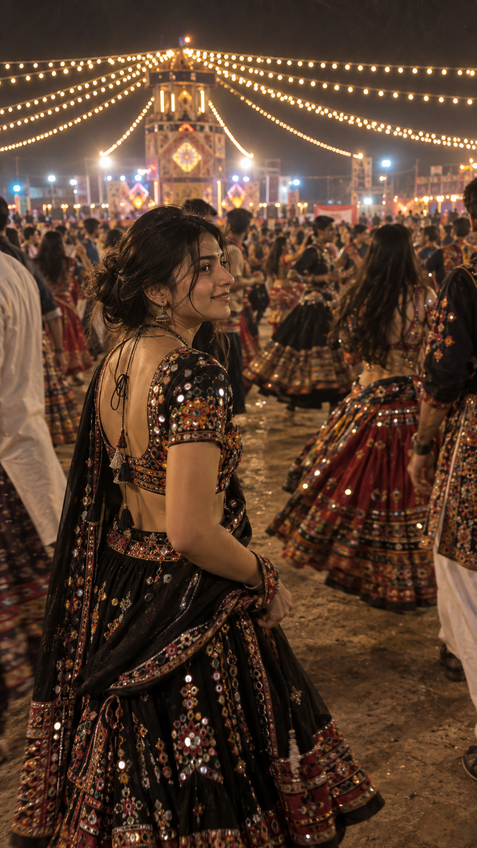 Last Garba Round Before Midnight — Cinematic Navratri AI Photo Prompt — example result