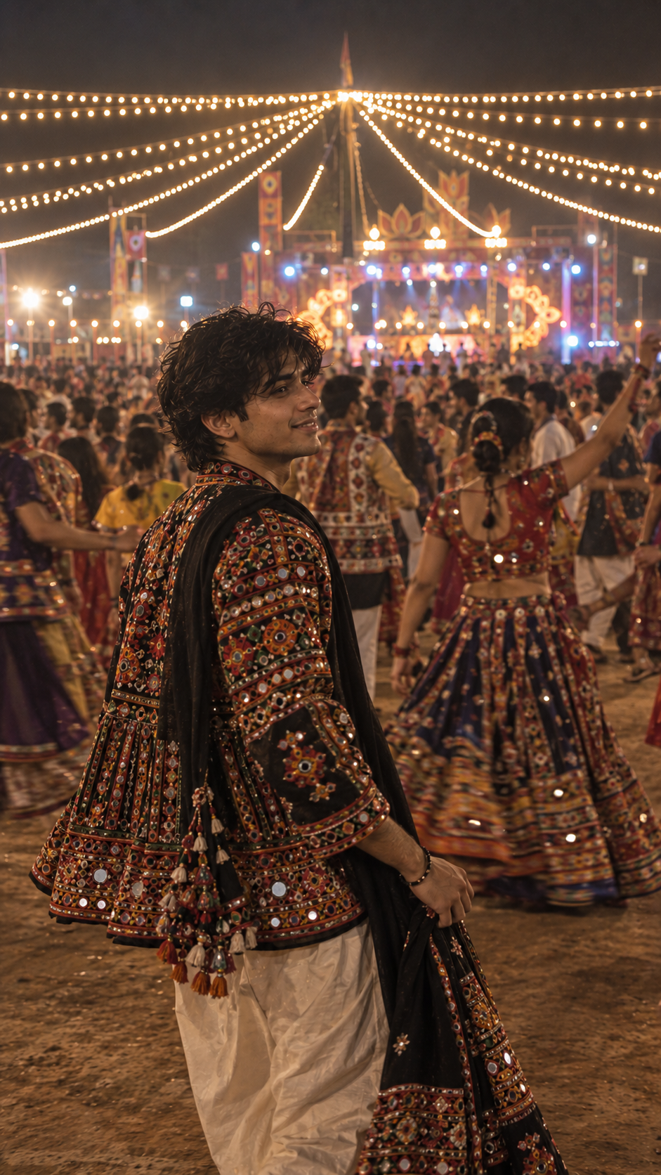 Last Garba Round Before Midnight — Cinematic Navratri AI Photo Prompt — example result