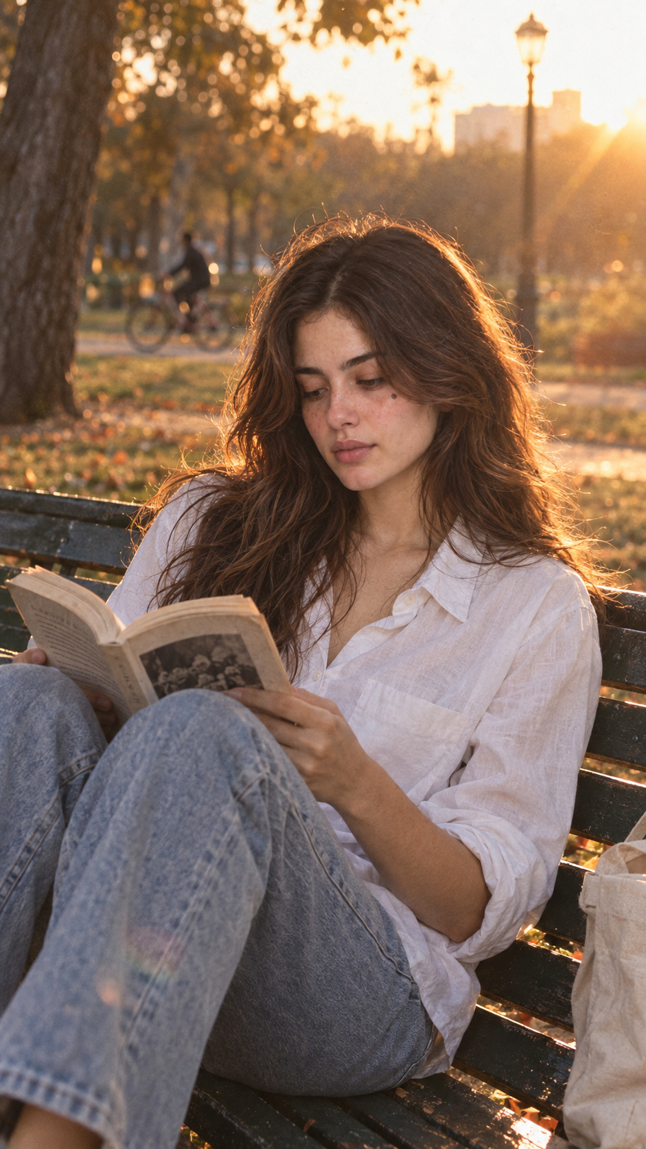 Golden Hour Park Image Prompt for male and female — ChatGPT result 1