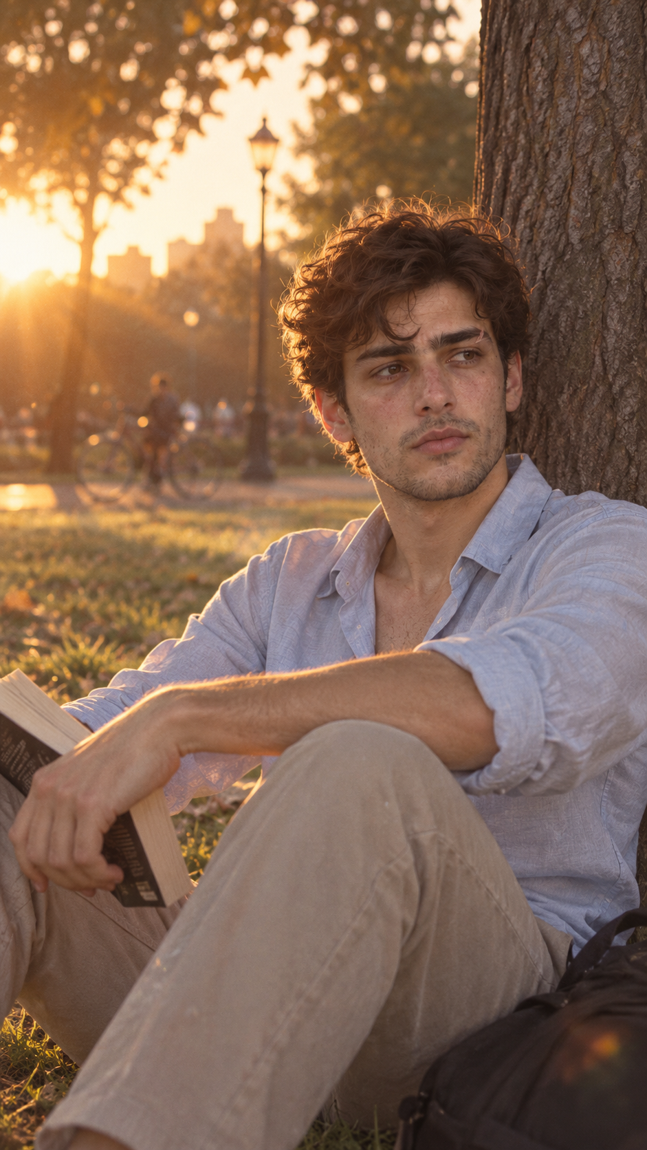 Golden Hour Park Image Prompt for male and female — ChatGPT result 2