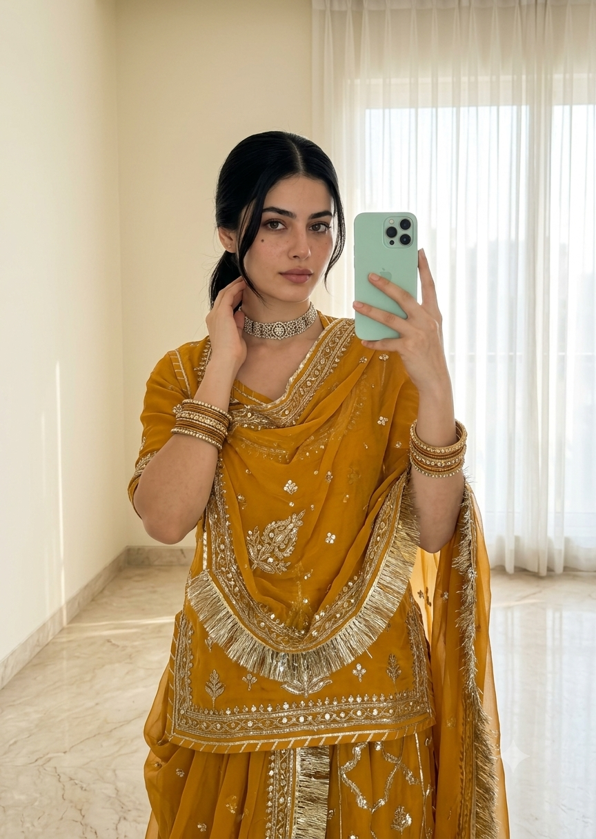 Rajasthani Poshak Image – Prompt [Convert your normal image into Poshak image] — Gemini result 3