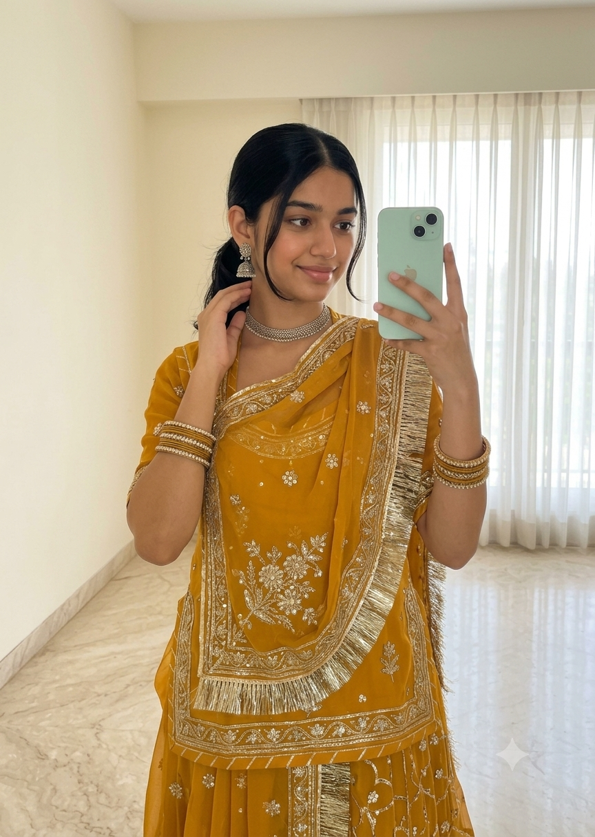 Rajasthani Poshak Image – Prompt [Convert your normal image into Poshak image] — Gemini result 2