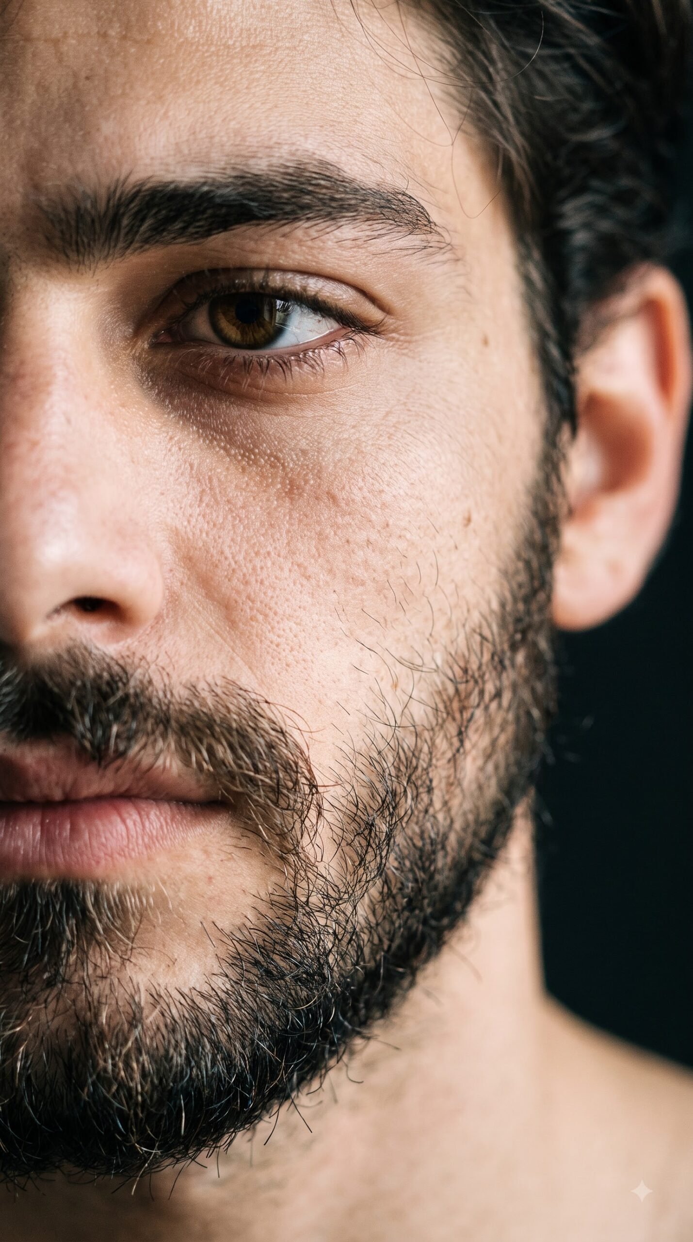 Extreme Face Close-Up image prompt for instagram stories — Gemini result 1