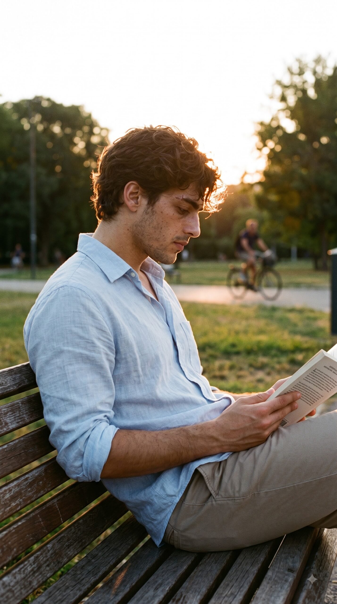 Golden Hour Park Image Prompt for male and female — Gemini result 2