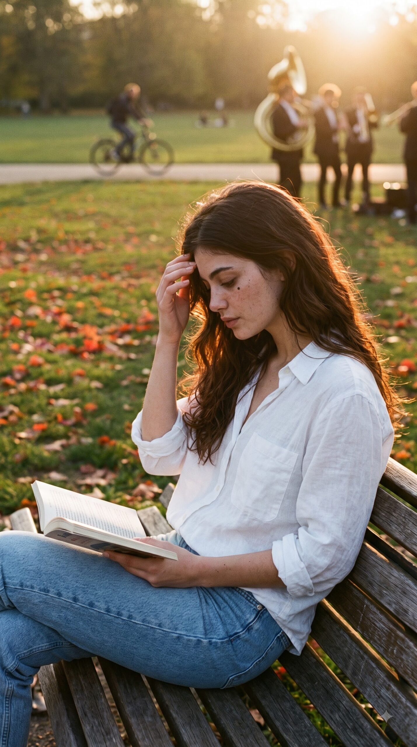 Golden Hour Park Image Prompt for male and female — Gemini result 1