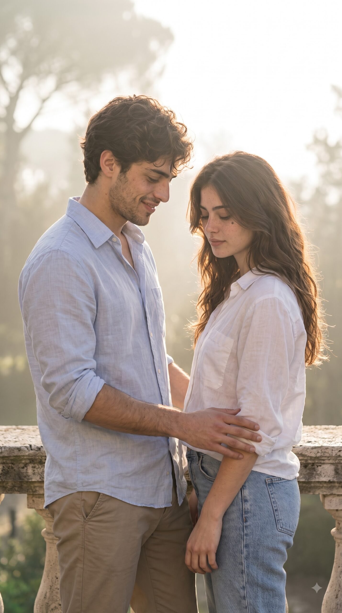 Sunrise Couple Portrait photo Prompt. create sunrise photo for couple — Gemini result 1