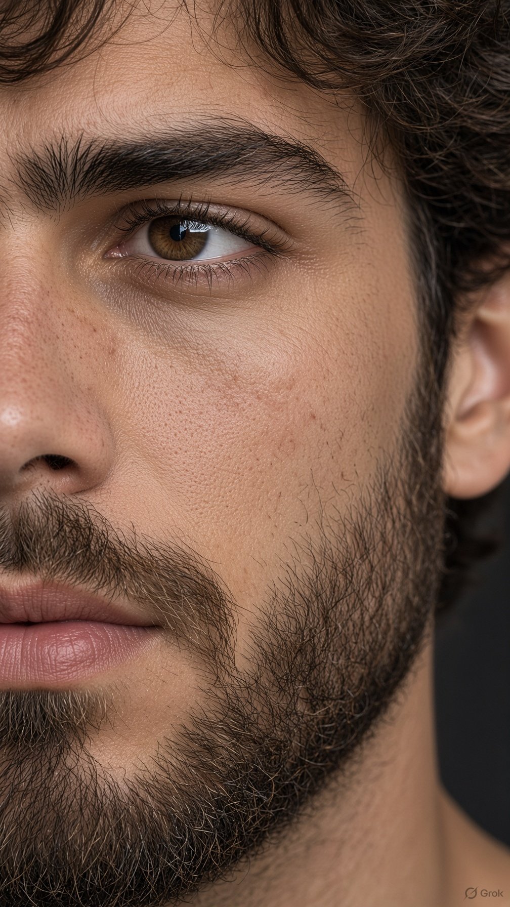 Extreme Face Close-Up image prompt for instagram stories — Grok result 1