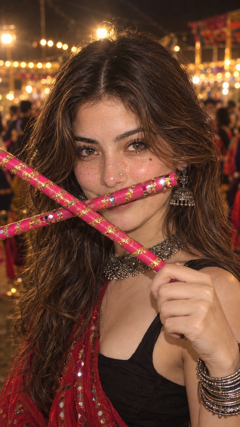 Create This Navratri Dandiya Close-Up Portrait Photo– AI Photo Prompt — ChatGPT result 2