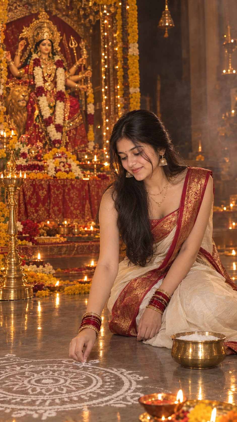 Make Navratri Special Durga Puja AI Photo Prompt — ChatGPT result 1