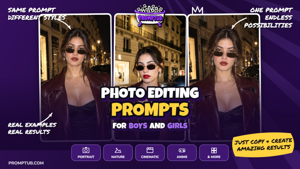 Paparazzi Paris Night Photography Image -paris street night best ever prompt is here — Create a stunning high-fashion night street portrait with direct flash, burgundy leather