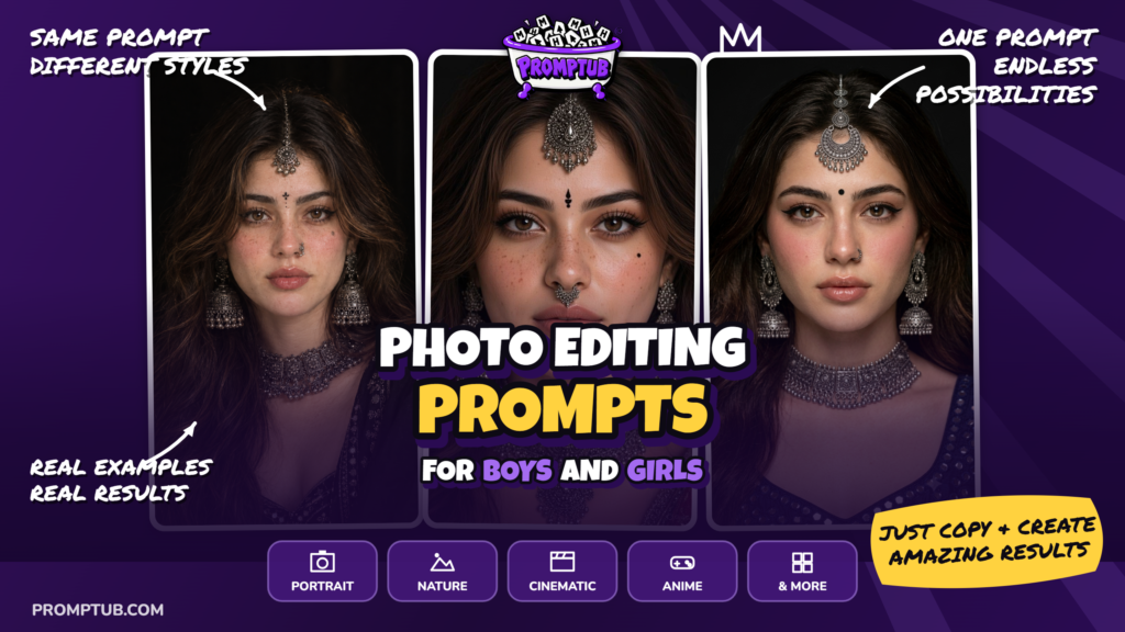 Create Your Own Navratri Profile Picture With Prompt — This prompt creates a close-up portrait with a moody, cinematic feel. A